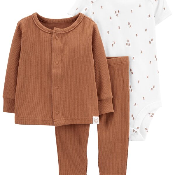 Set 3 piezas pantalón, saco y body manga corta