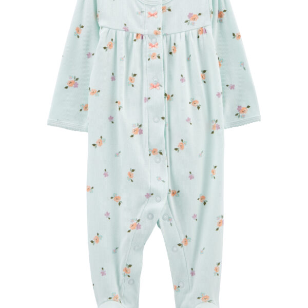 Pijama una pieza con pie flores