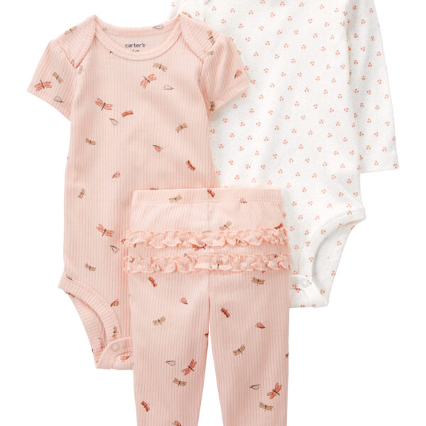 Set 3 piezas pantalónalón y bodies libélula