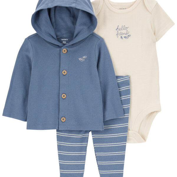 Set 3 piezas pantalón saco y body