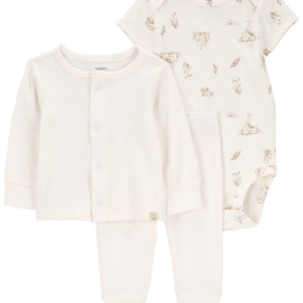 Set 3 piezas pantalón saco y body