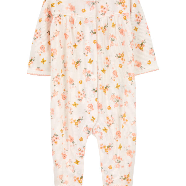 Pijama una pieza con pie floral térmico