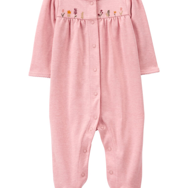 Pijama una pieza con pie y bordado