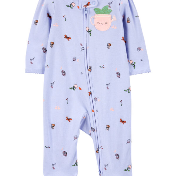 Pijama una pieza con pie lila