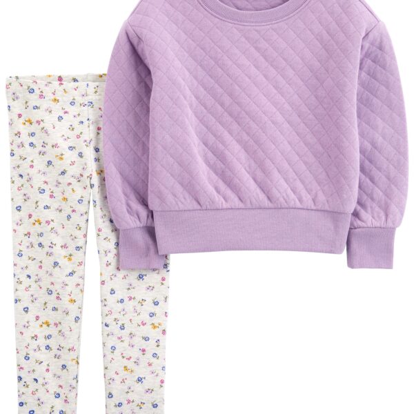 Set 2 piezas pantalón y buzo floral