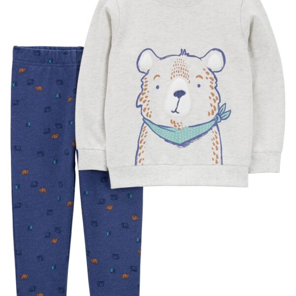 Set 2 piezas pantalón y buzo osos