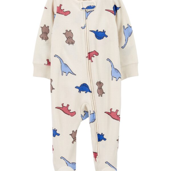 Pijama una pieza con pie dinos térmico