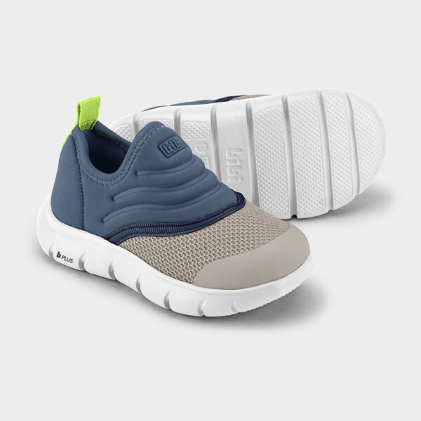 Championes Infantiles Bibi Energy Baby 2.0 azul y gris claro
