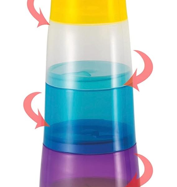 Vasos apilables con bolitas de colores WINFUN